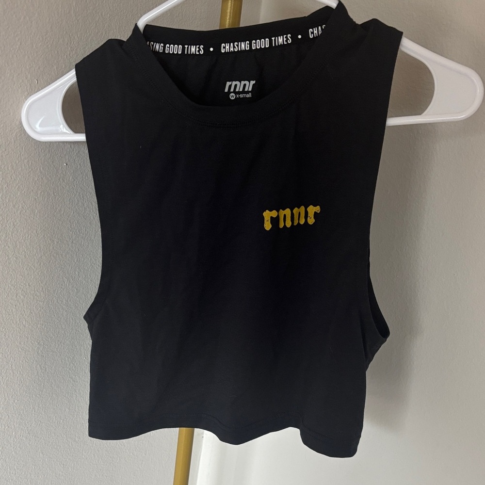Black RNNR Crop Top